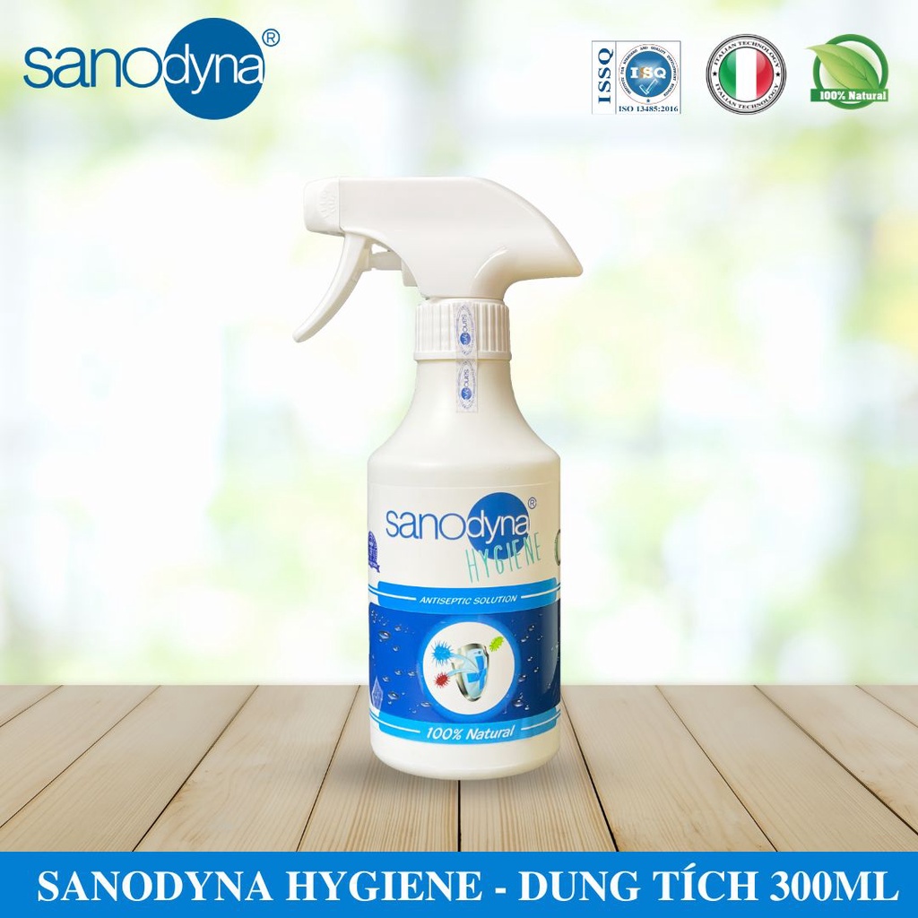 Dung dịch sát khuẩn 100% tự nhiên thương hiệu Sanodyna - Công nghệ Italy [ Dung tích 300ml ] H300