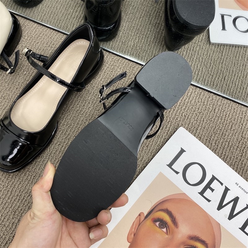 Giày mary Jane gót tròn phối màu mới nhất 2022