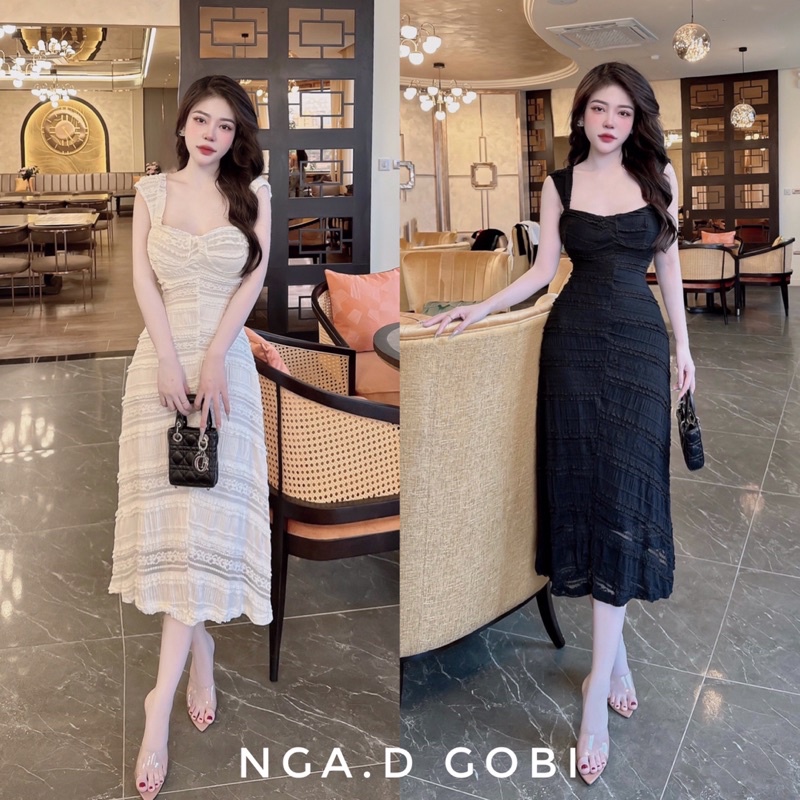 Váy ren dáng dài tiểu thư