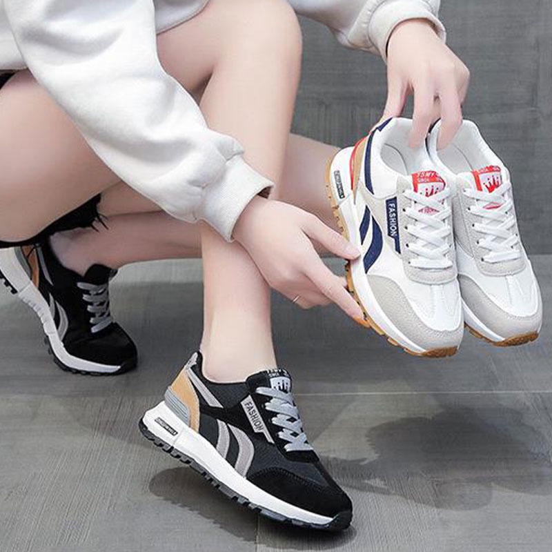 Giày Chạy Bộ Đế Phẳng Nhẹ Thoáng Khí Thoải Mái Phong Cách Cho Nam Và Nữ