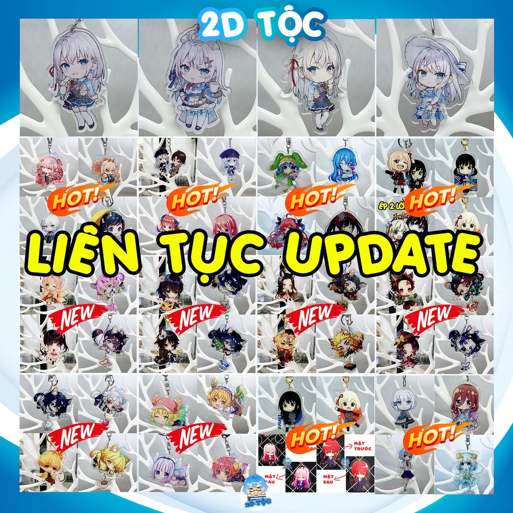 Móc Khóa Mica In 2 Mặt Sắc Nét Anime Manga Light Novel Tổng Hợp (ARYA-SAN BÀN BÊN THI THOẢNG LẠI THẢ THÍNH TÔI,...)