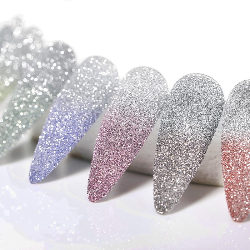 Bột kim tuyến UR SUGAR lấp lánh trang trí móng tay nghệ thuật thay đổi màu theo nhiệt độ