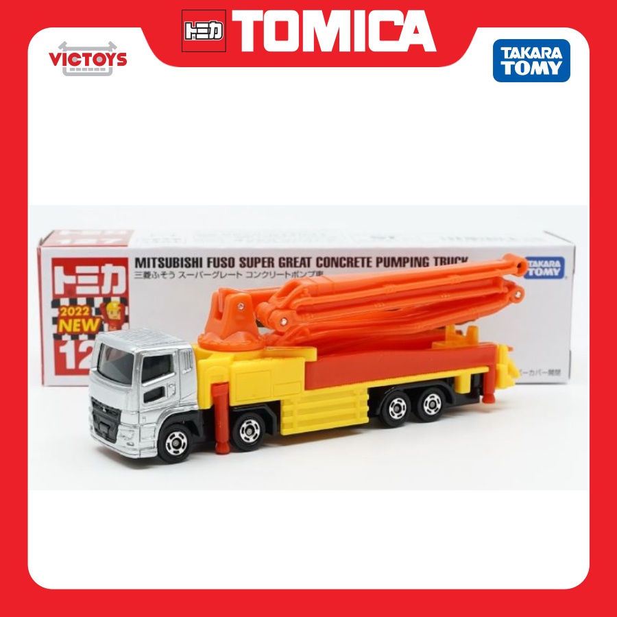 Xe mô hình Long Tomica No.127 Mitsubishi Fuso Super Great Concrete Pump Truck 189381 - Victoys