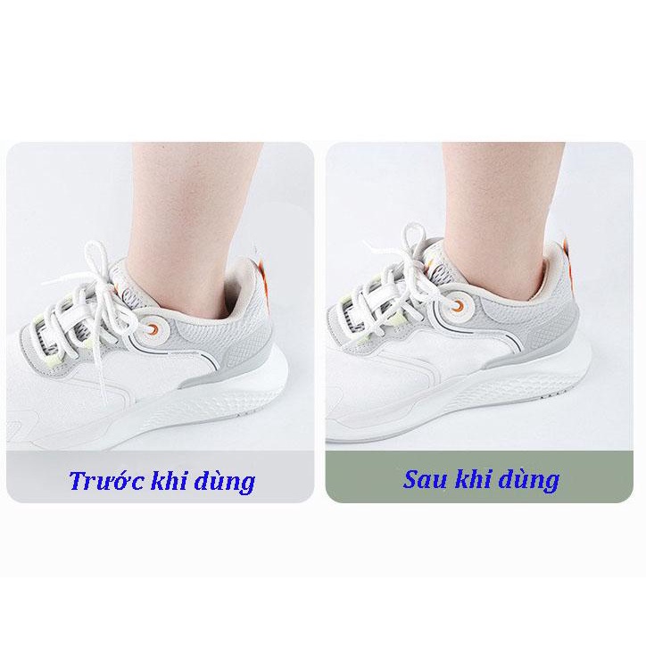 2 Miếng lót giày bảo vệ gót sau HICKIES LACING SYSTEM, giảm 0.5cm, 1cm size dùng cho giày thể thao nam nữ