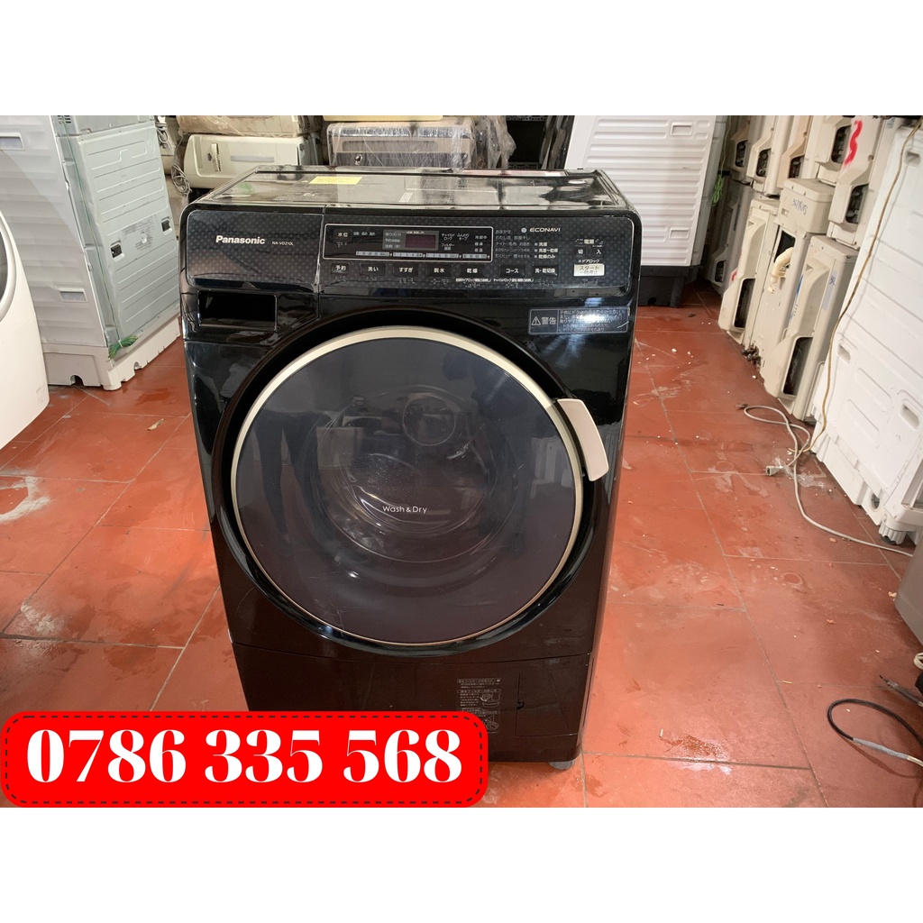 Máy giặt bãi Panasonic NA-VD210L nội địa nhật giặt 6kg tự động sấy 3kg zin nguyên bản chửa sửa chữa bảo hành 18 tháng