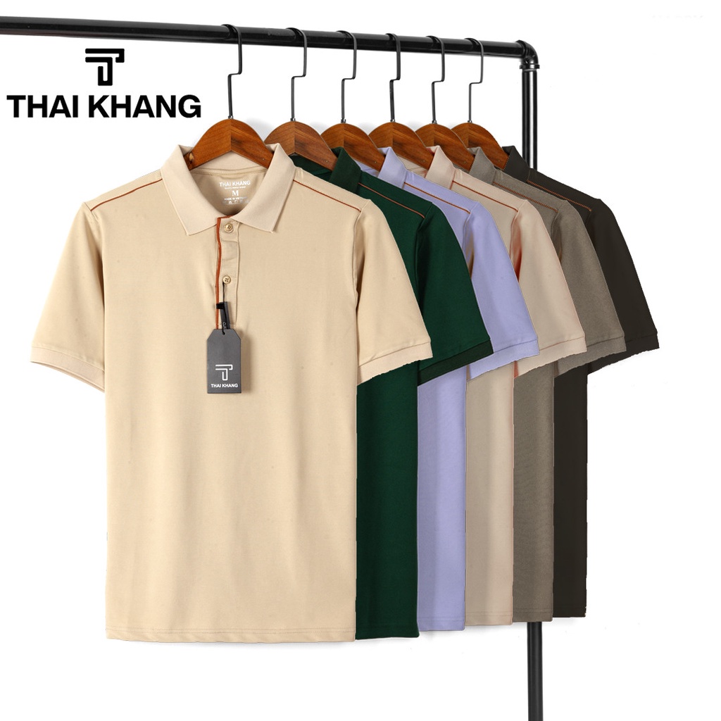 Áo thun polo nam THÁI KHANG vải cá sấu nhập APOLO14