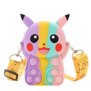 Túi đeo chéo Pop it Pikachu cho bé