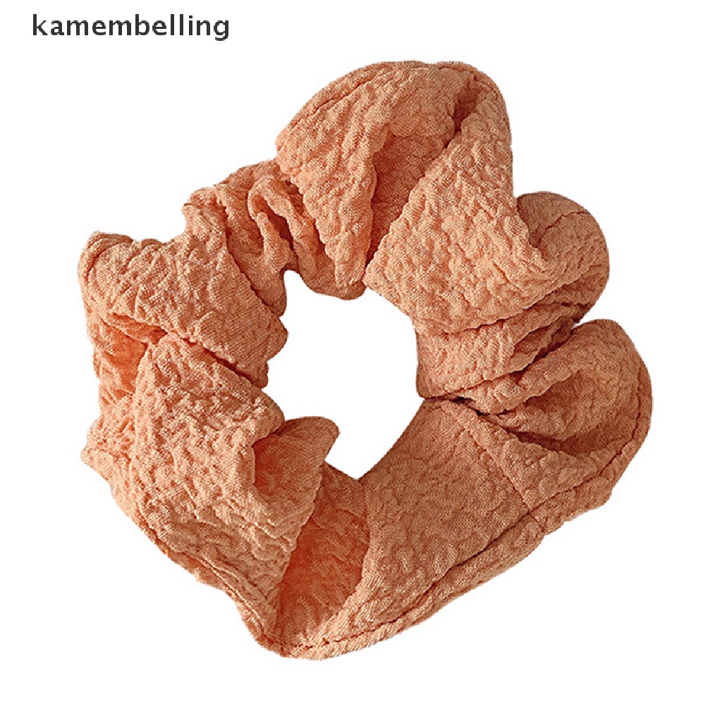 Dây Buộc Tóc Cao Su Co Giãn Màu Trơn Phong Cách Thể Thao Cho Nữ