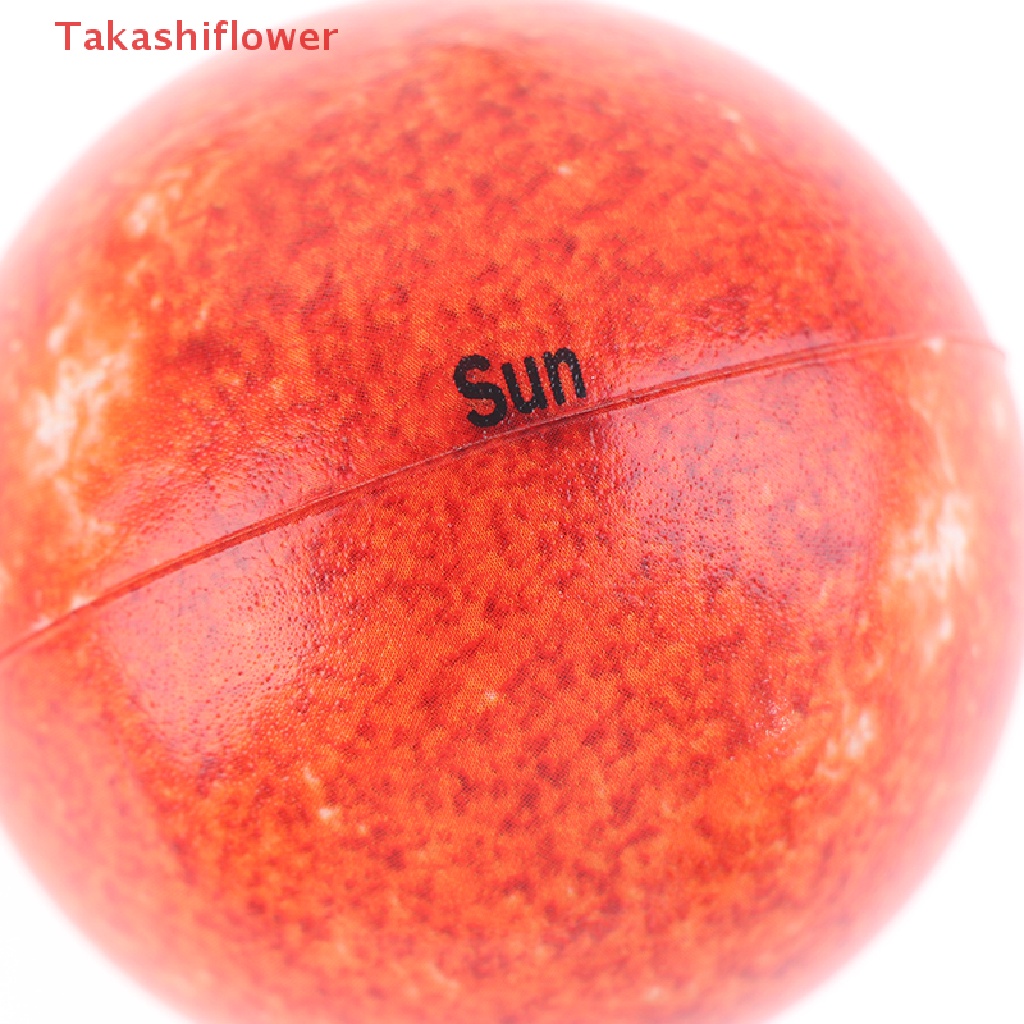 (Takashiflower) 9 Cục Nắn Bóp Hình Tám Hành Tinh Mặt Trời Mặt Trăng Ngôi Sao Bằng Xốp PU Mềm 6.3