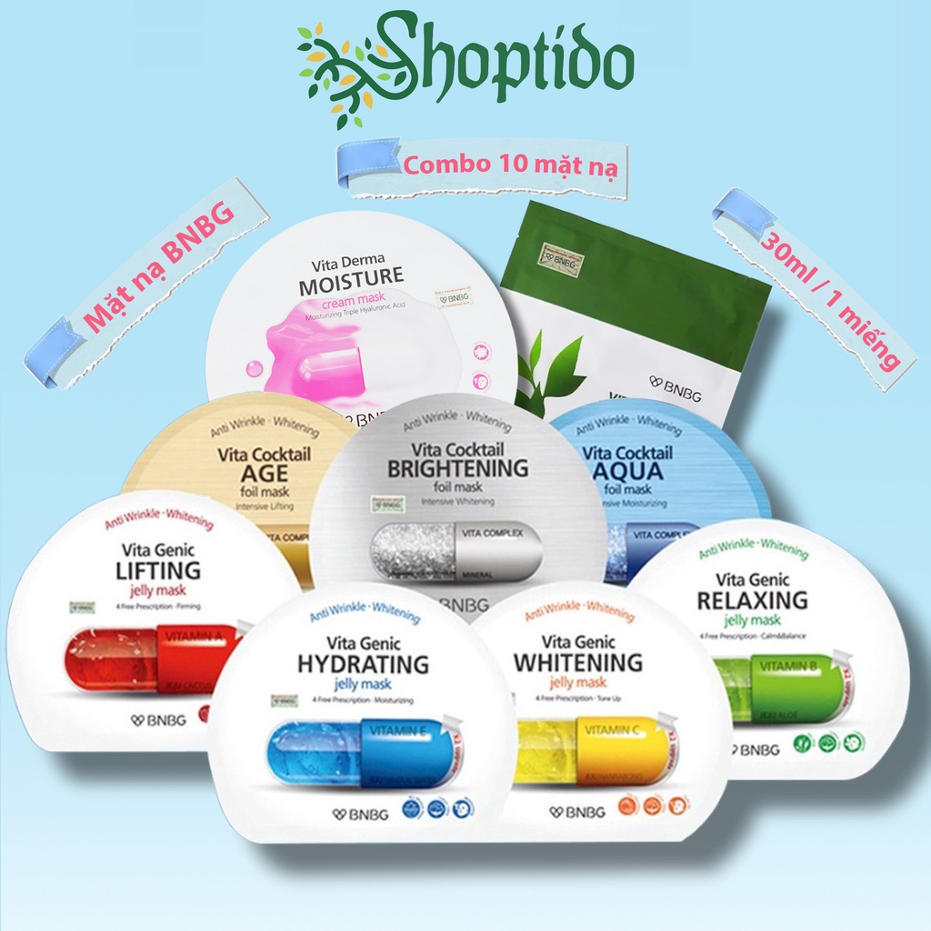 Mặt Nạ BNBG Vita Mask phục hồi, cấp ẩm, nuôi dưỡng da toàn diện 30ml Hàn Quốc Shoptido