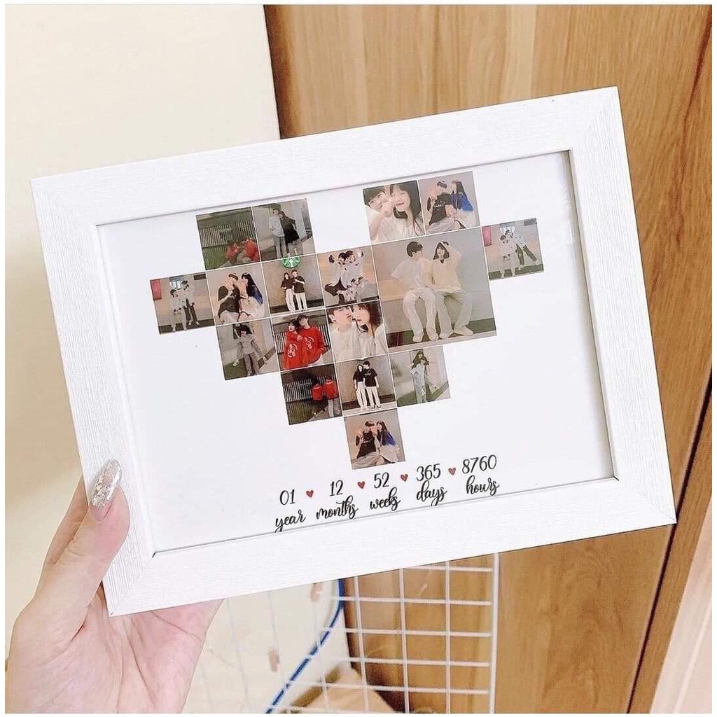 Khung ảnh thiết kế theo yêu cầu làm quà tặng kích thước 15x21_Khung ảnh handmade