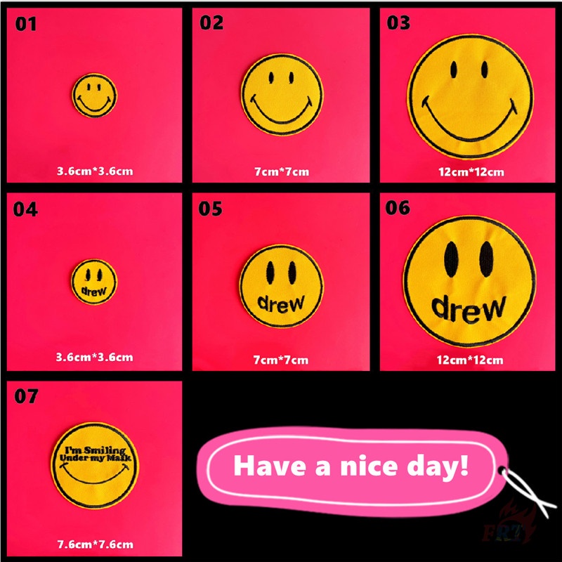 ♥ Sticker Ủi Thêu Hình Mặt Cười Thời Trang ♥ 1 Miếng Dán Ủi Quần Áo Hình Ngôi Nhà / Mặt Cười