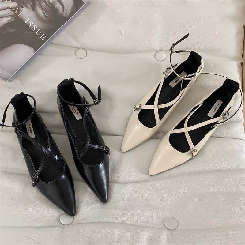 Shoes 166 mũi nhọn 3 màu