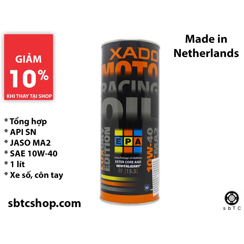 Dầu nhớt tổng hợp XADO Motor Racing chính hãng 10W40 1L