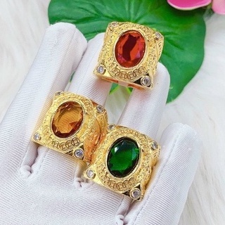 Nhẫn Nam Bản To Đính Đá Mặt Pha Lê Thời Thượng-HB2311097