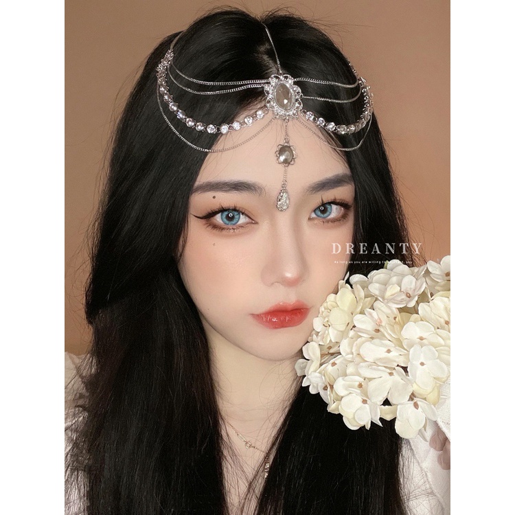 Băng Đô Đính Đá Hình Giọt Nước Phong Cách Âu Mỹ Thời Trang