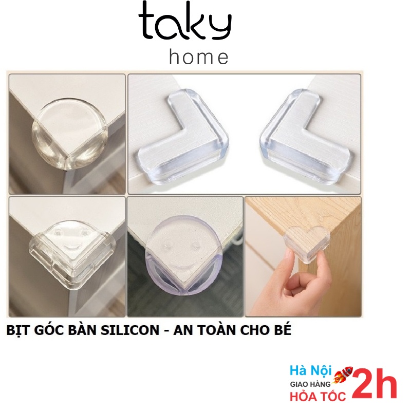 Set 4 Bịt Góc Bàn - TakyHome, Tiện Dụng, An Toàn Bằng Silicon, Bảo Vệ An Toàn Cho Bé, Tiện Dụng Trong Gia Đình. 5500