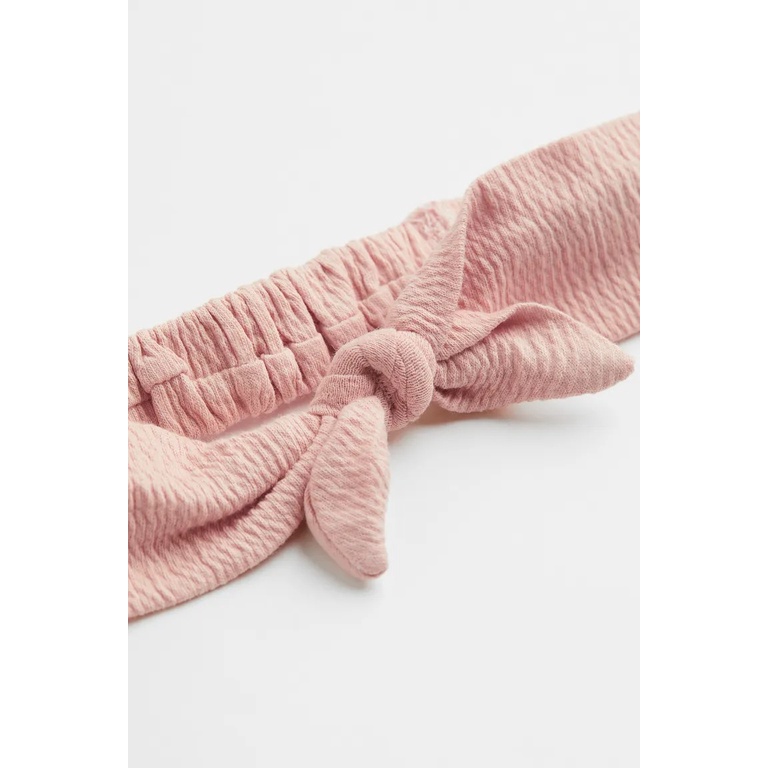 Set quần áo băng đô 3 chi tiết trắng tropical hoa nơ mặt trời HM H&M size 6m-4y_hàng chính hãng Anh