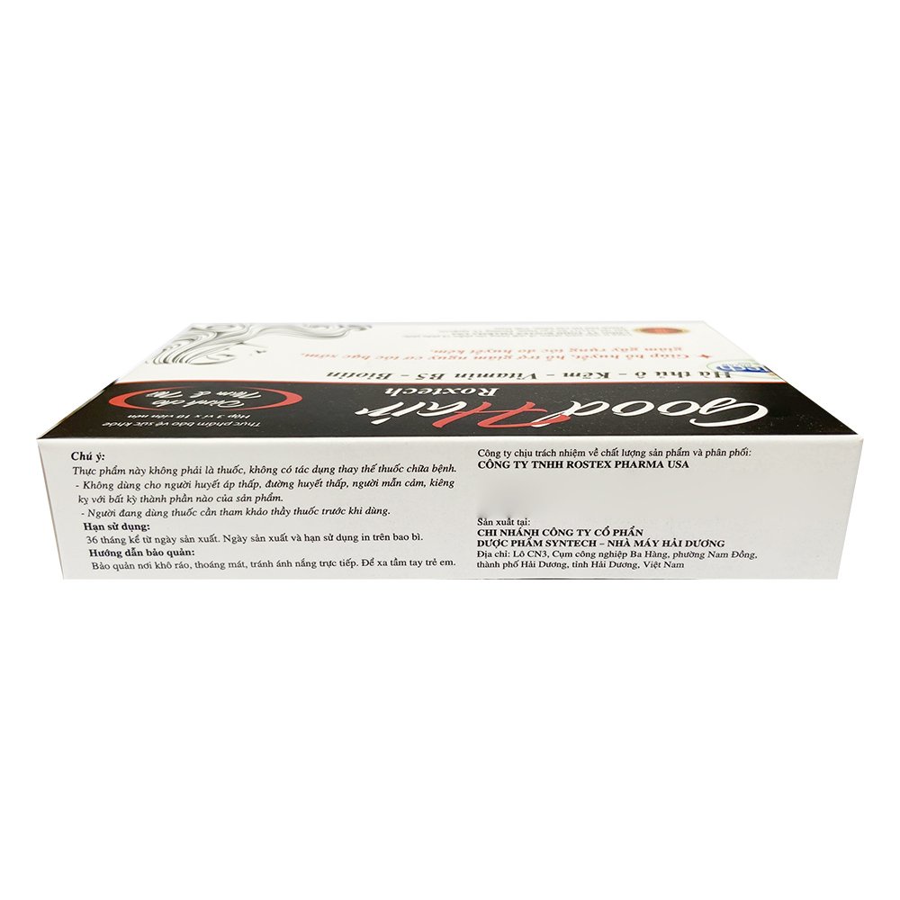 viên uống GoodHair roxtech giúp bổ huyết, giảm gãy rụng, nguy cơ tóc bạc sớm - Hộp 30 viên  (Good Hair Roxtech)