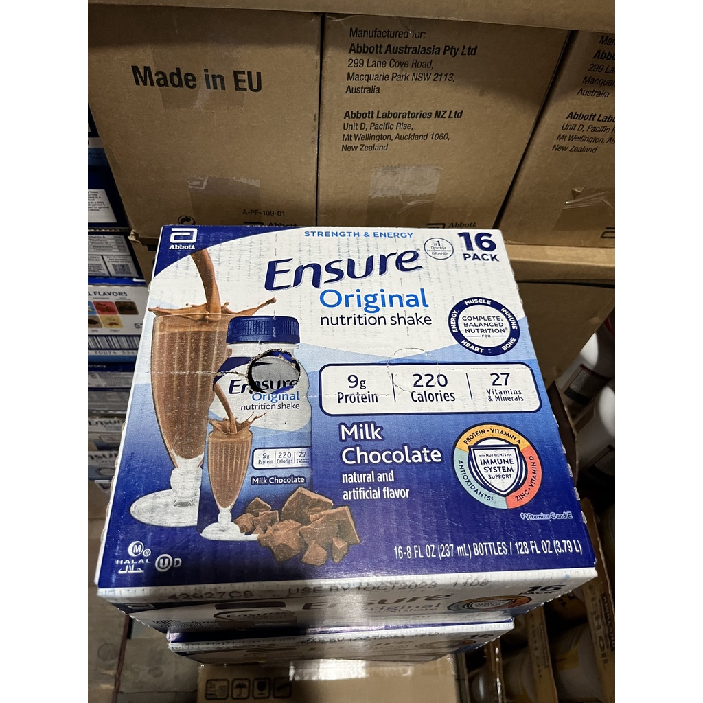 DATE 2024 Thùng 16, 24 Chai Sữa Ensure Nước Hương Vanilla 237g - Mỹ