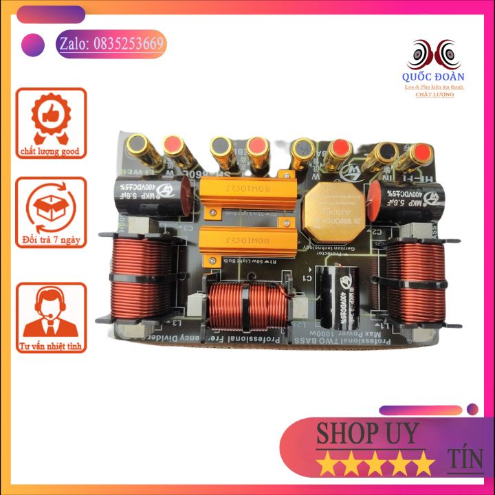1 MẠCH PHÂN TẦN FULL ĐÔI SH-860L - 2 BASS + 1 TRÉP - BẢO VỆ TRÉP 750 - PHÂN TẦN CHỐNG CHÁY TREBLE