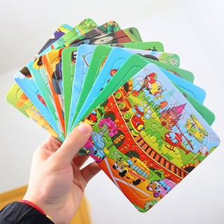 Bộ ghép hình bằng giấy cho bé - Bộ ghép hình giấy 16 miếng