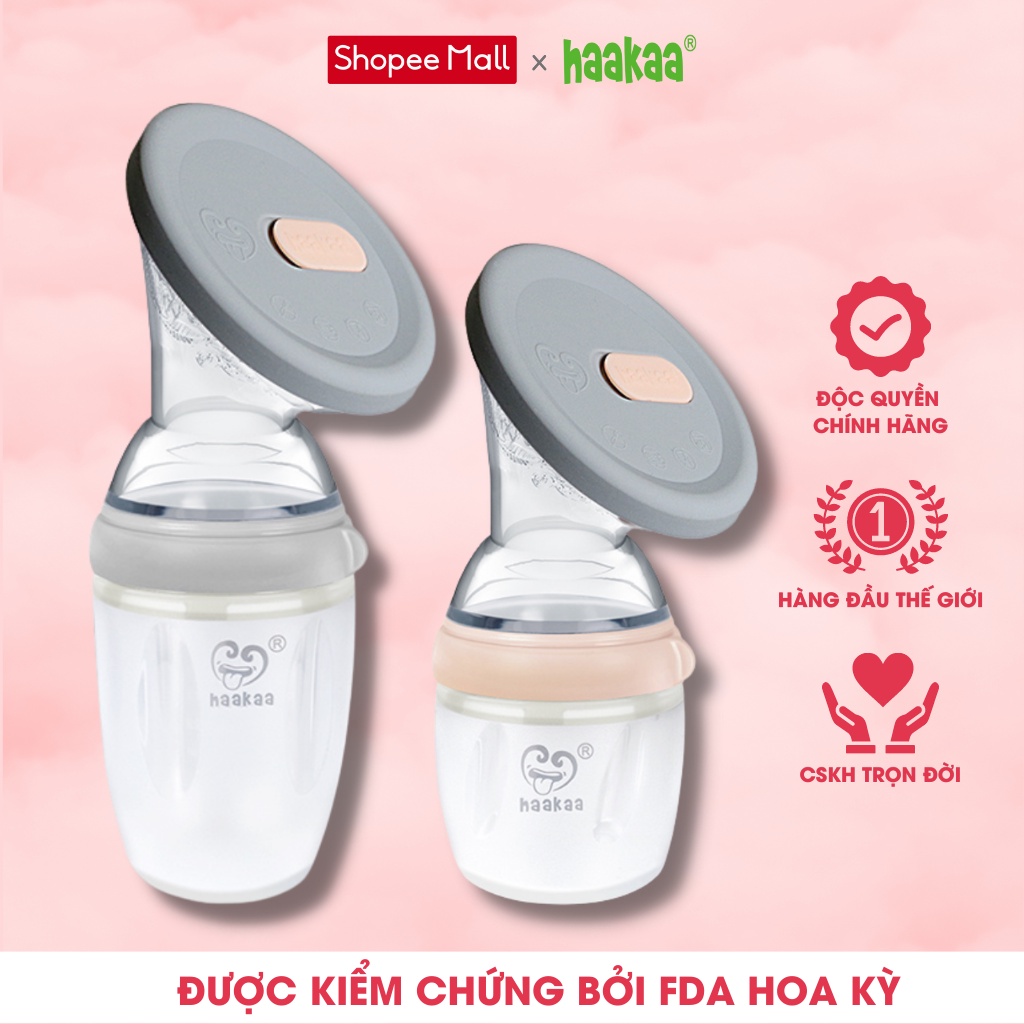 Combo Cốc hứng sữa silicone Gen.3 160/250ml và Nắp đậy Haakaa