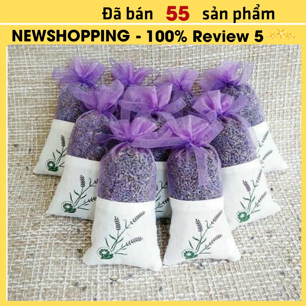 Túi Thơm Lavender  Pháp mẫu độc quyền Treo xe tô, khử mùi tủ,mùi giày, mua gói ruột thay thế tiết kiệm hơn