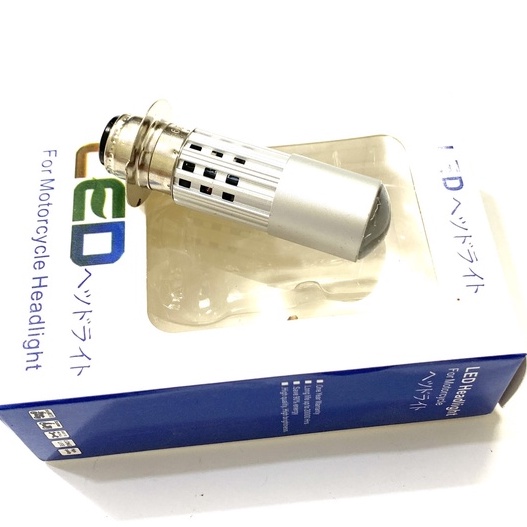 Bóng pha LED bi cầu mini chân M5 - Pha trắng cốt vàng gắn cho Dream WaveZX.v.v