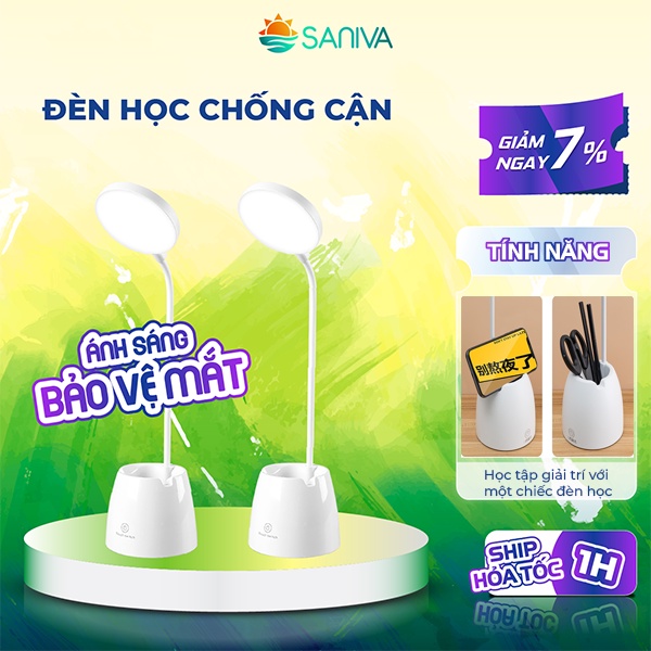 Đèn Học Chống Cận Thị Bảo Vệ Mắt, Đèn Học Để Bàn Cảm Ứng Tích Điện 3 Chế Độ Sáng Phù Hợp Đọc Sách Làm Việc