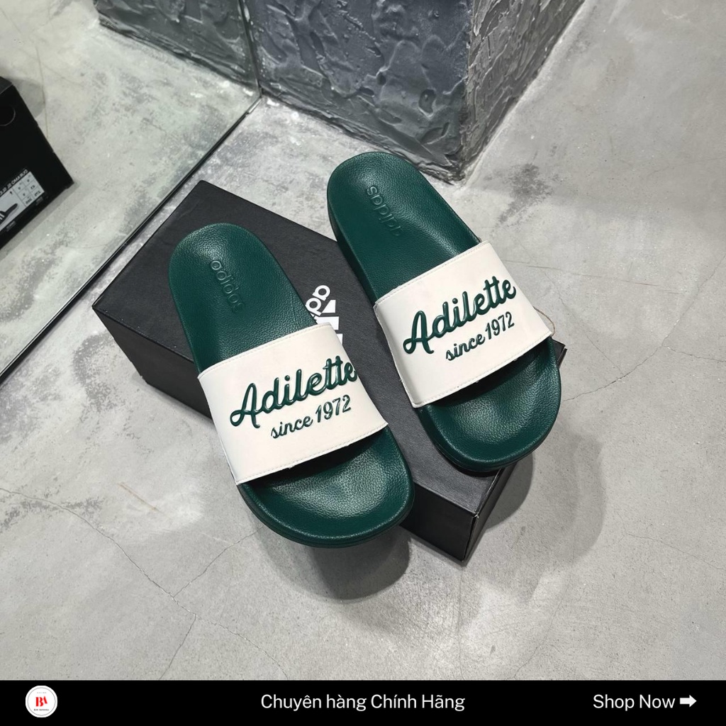 Chính Hãng Dép quai ngang Adilette Shower Đen / Xanh Lá / Navy chữ xanh / Navy chữ vàng / Xanh trời