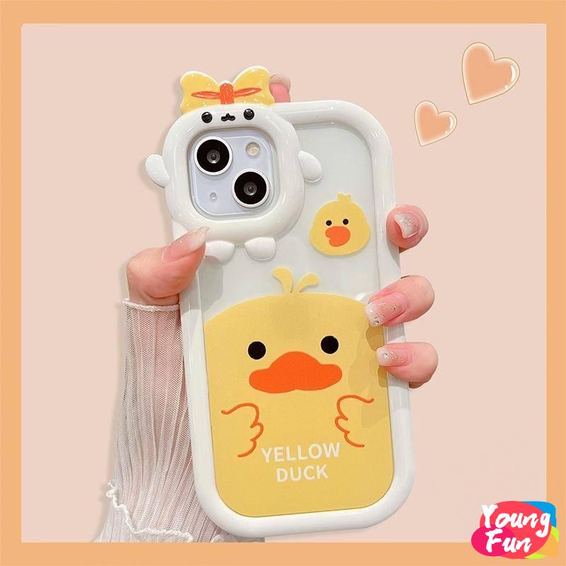3D Cartoon vịt màu vàng mềm Vỏ điện thoại cho iPhone 7 plus XR 11 12 13 14 Pro MAX X XS MAX 6 6S 7S 8S 14 Plus SE 2020