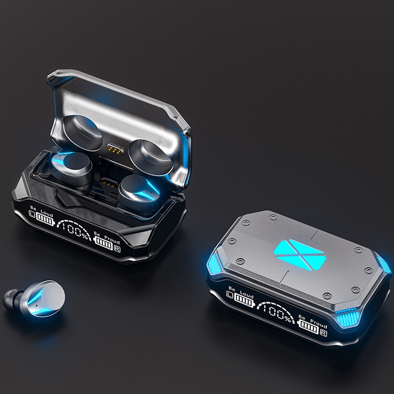 Tai Nghe Bluetooth Không Dây TWS Phong Cách Kim Loại Âm Thanh Nổi HiFi Chống Thấm Nước Kèm Mic