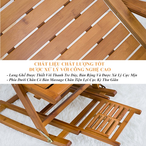 Ghế Tre Thư Giãn-Ghế Tre Gấp Gọn Nguyên Liệu 100% Từ Thiên Nhiên An Toàn Thân Thiện