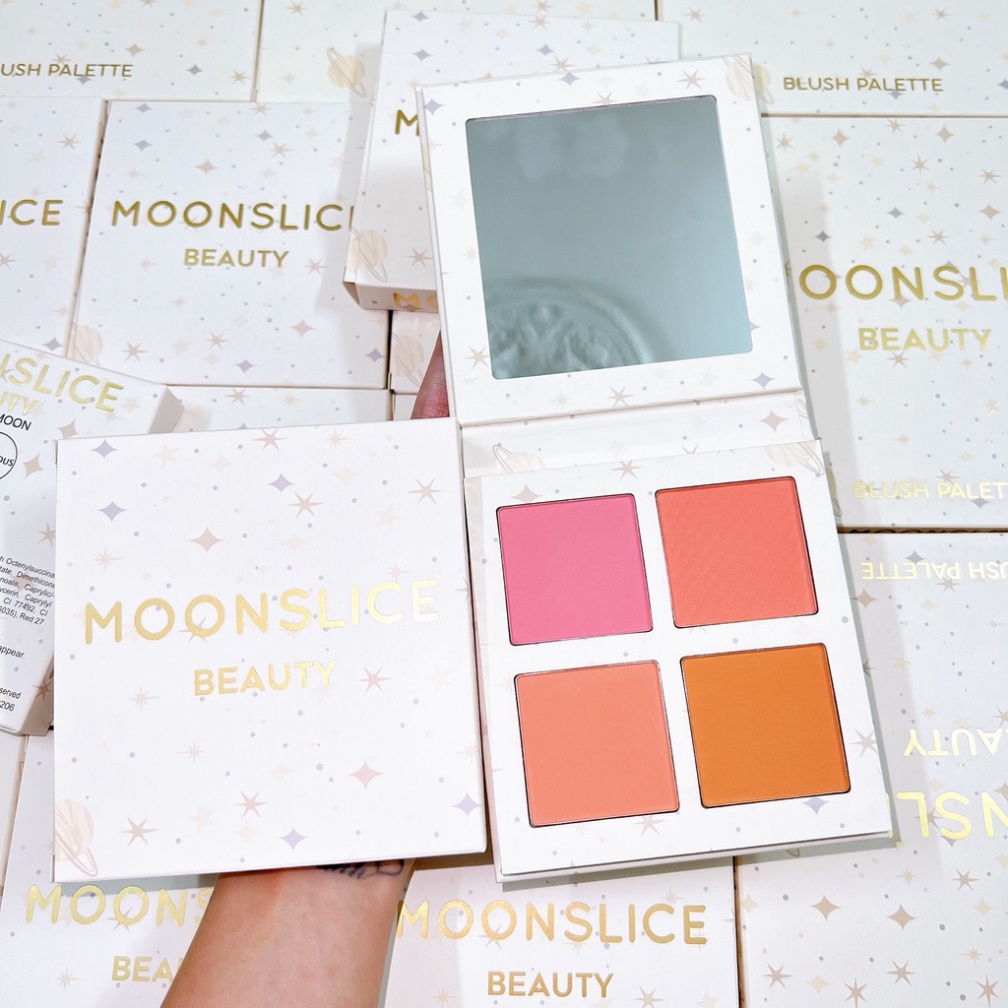 Bảng má hồng Moon Slice Beauty 4 ô & 9 ô chuẩn màu tone cam hồng siêu xinh dành cho makeup TRANCI