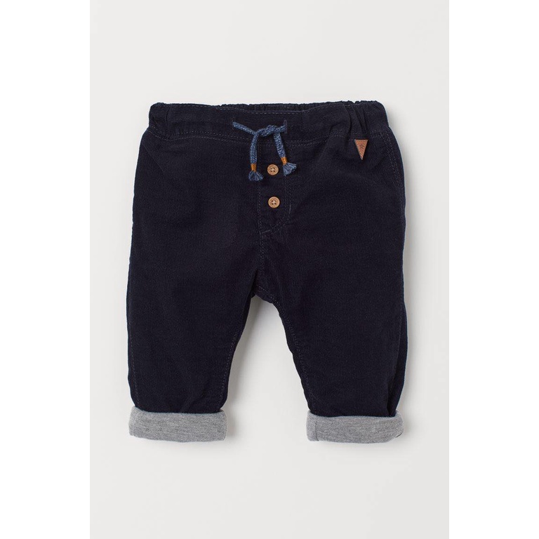 Quần nhung 2 lớp HM auth săn sale có cúc chỉnh cạp