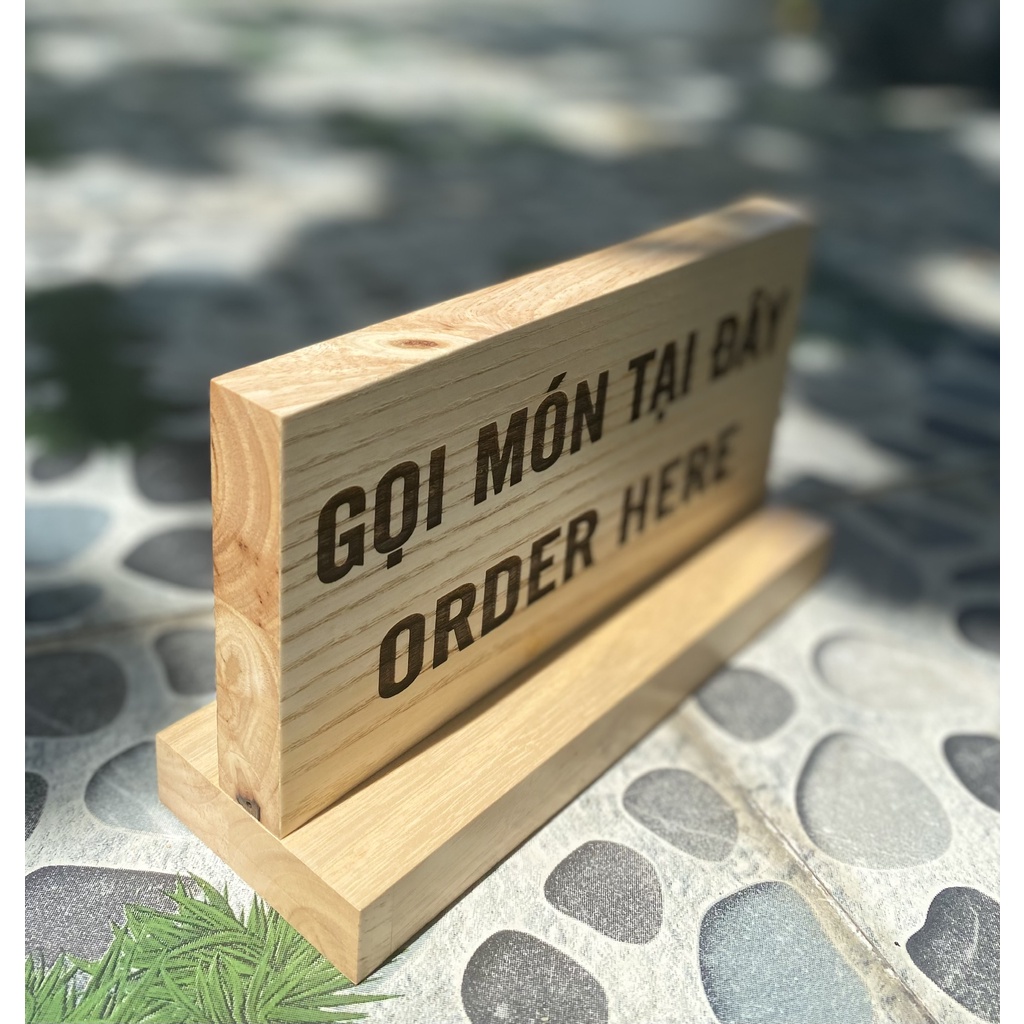 Bảng gỗ Order here/ Gọi món tại quầy nhiều mẫu mã - LUXI decor