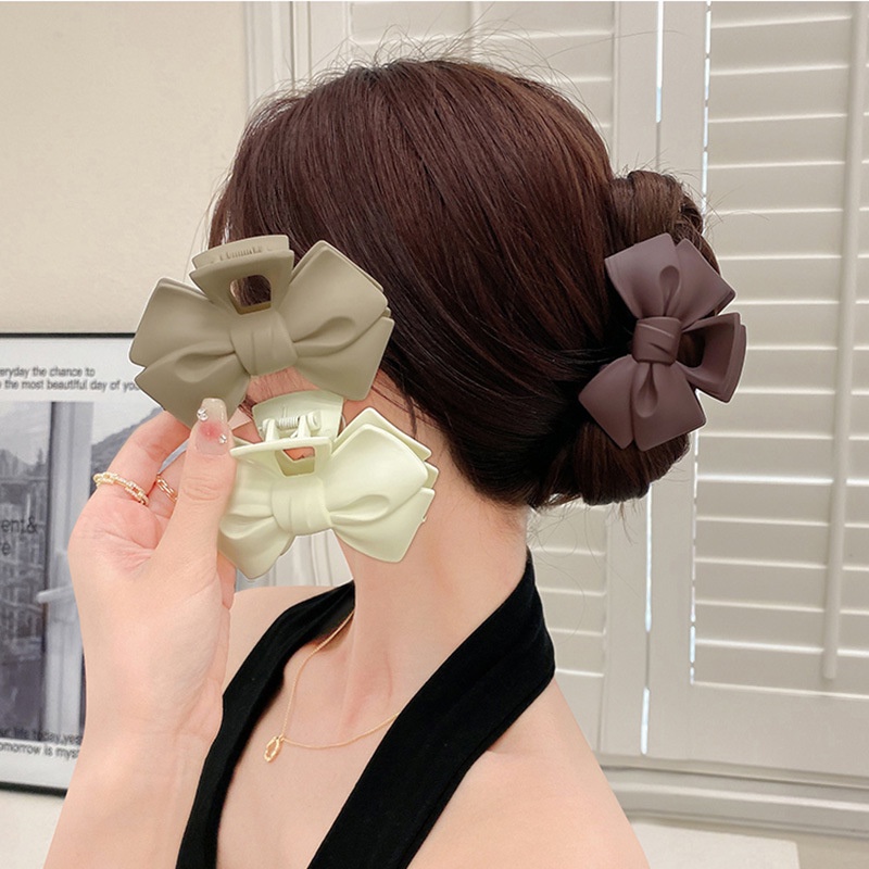 Kẹp Tóc Càng Cua Lớn Bằng Acrylic Màu Trơn Đơn Giản Thời Trang Phong Cách Hàn Quốc Cho Nữ