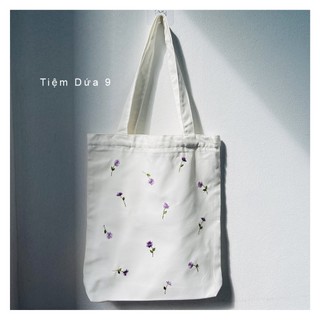 Túi vải canvas, túi tote thêu tay