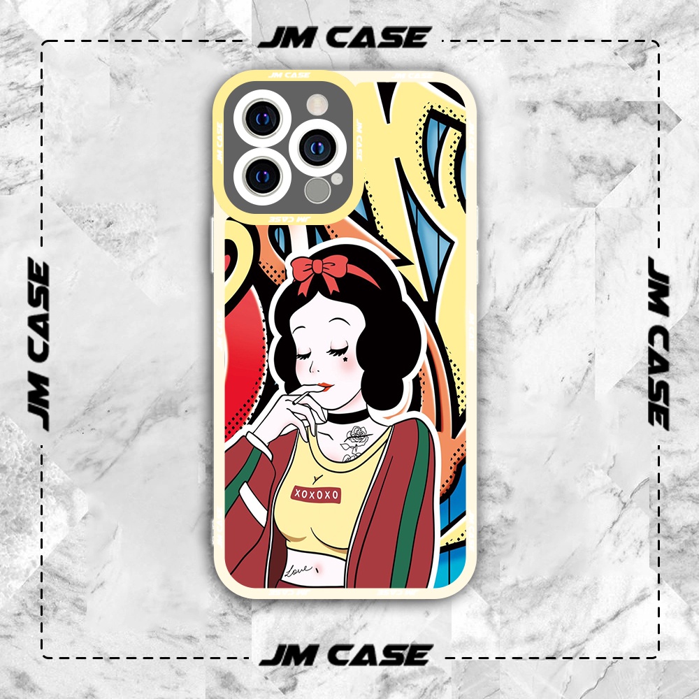 Ốp lưng iphone cạnh vuông JMCase Modern Snow White Disney /8plus/x/xs/11/12/pro/max/plus/promax