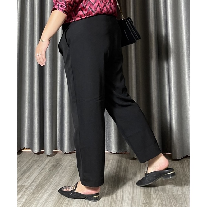 Quần Bigsize baggy lệch khoá quần tây chín tấc cạp cao lưng chun 60kg -85kg