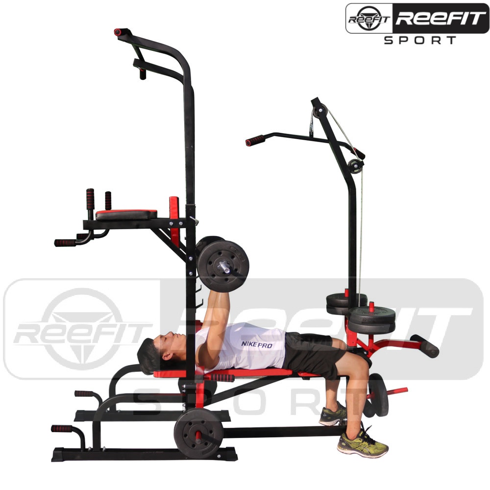 Ghế tập tạ giàn tạ đa năng xà đơn xà kép có kéo xô RF-20350