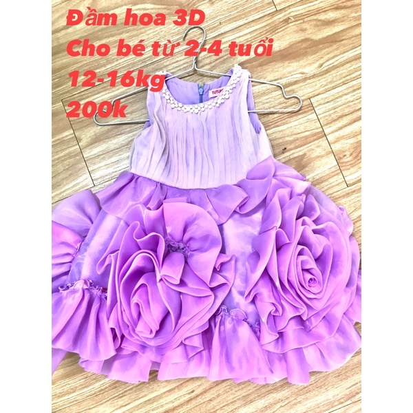 thanh lý đầm hoa 3d