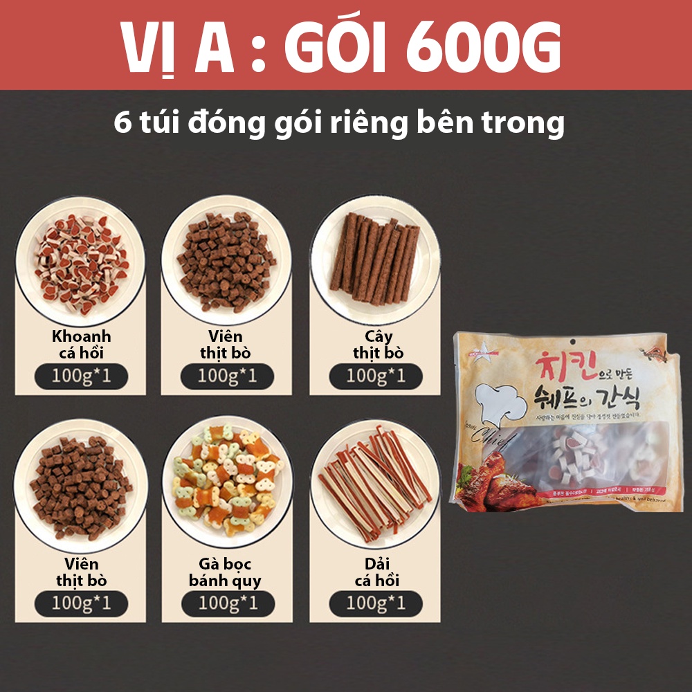 Bánh thưởng cho chó mèo mix 6 loại Oggy pet food