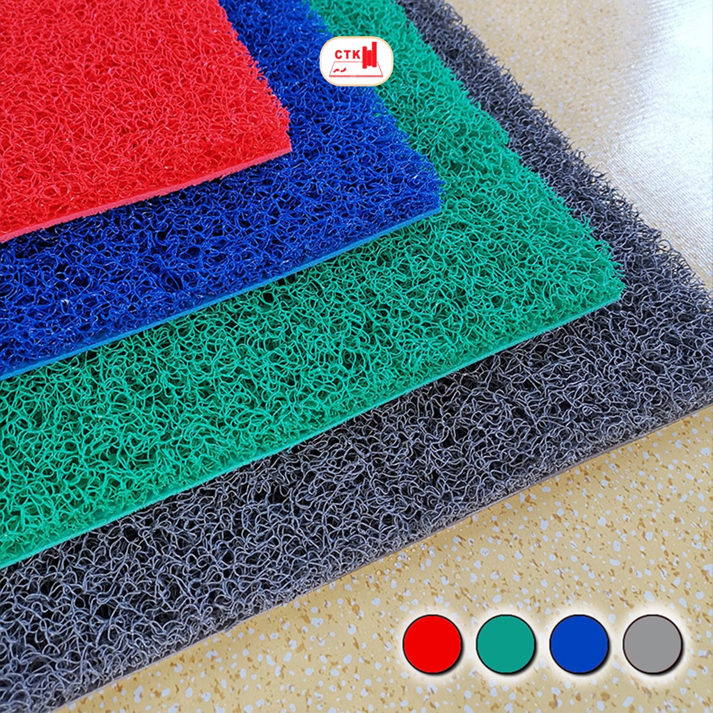 Thảm nhựa trải sàn chống trơn, thảm lót sàn nhà dạng cuộn sợi mì đủ màu 120x 50cm