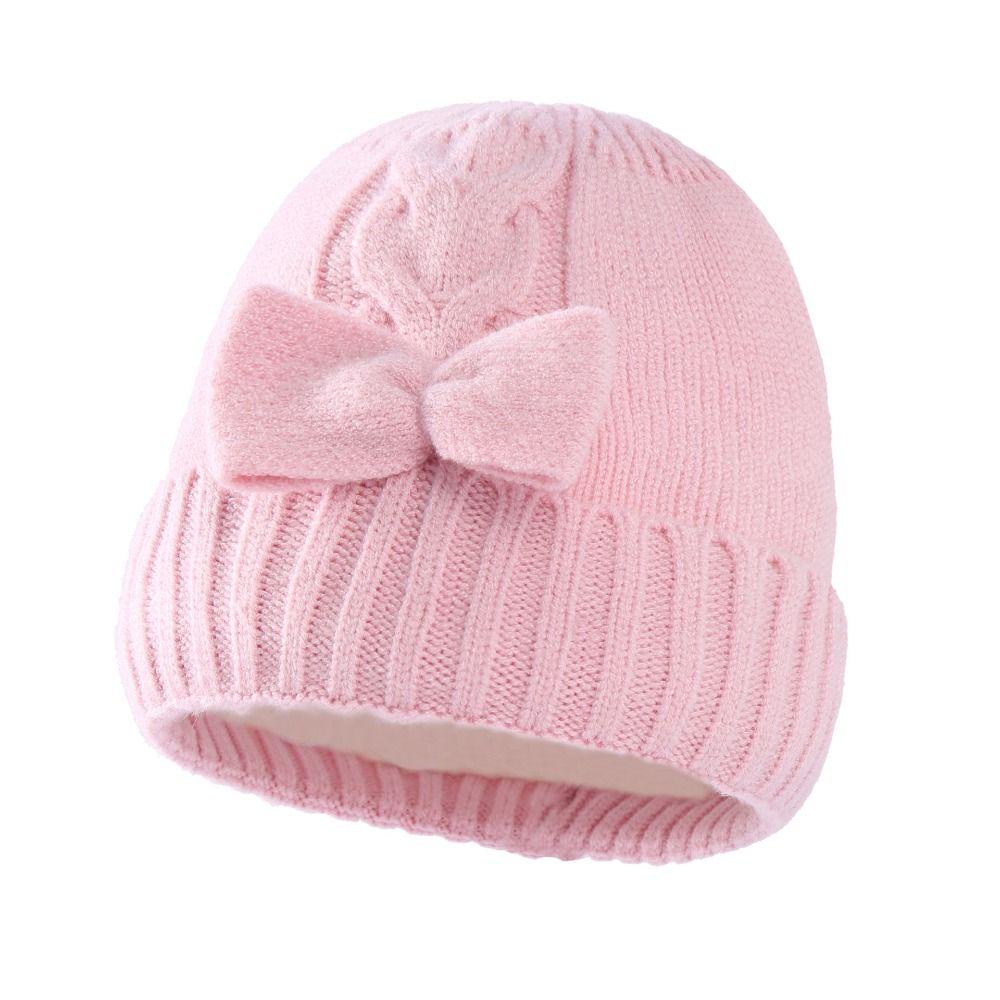 Mũ Beanie Dệt Kim Màu Sắc Đơn Giản Cho Bé