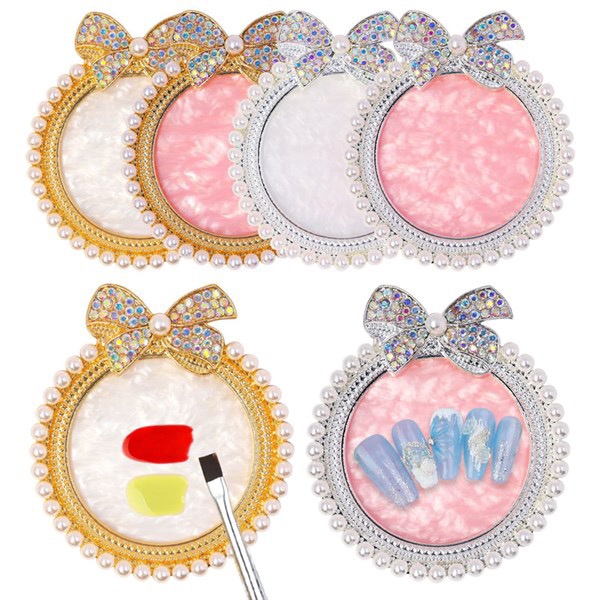 Khung trưng móng tròn Vàng Bạc  - Khung trưng bài mẫu Nail đẹp - Sushi Nail Mi