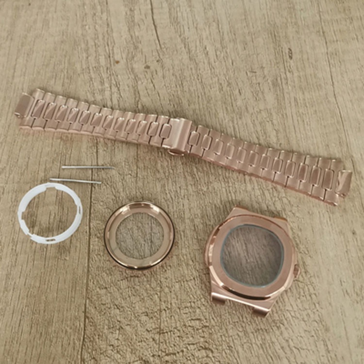 Vỏ đồng hồ 41mm kính sapphire dây đeo bằng vàng hồng cho phong trào nh35 / 364r