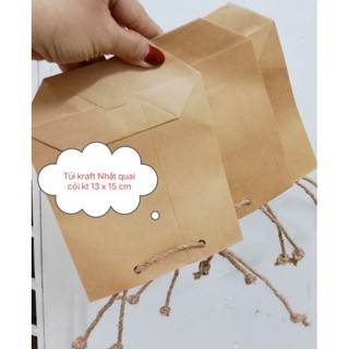 Combo 100 túi giấy kraft nhật kt 13 x 15cm