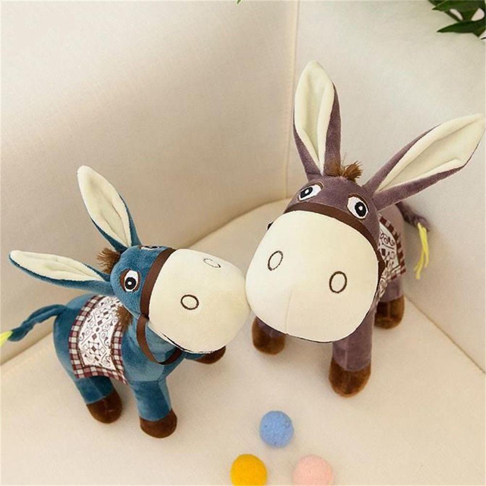 DARNELL Đồ chơi nhồi bông Hình Con Lừa Mềm Mại Trang Trí Giường Ngủ Cho Bé